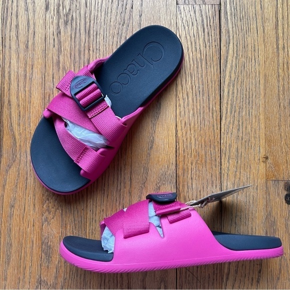 NEW Chaco Womens Chillos Slide Sandal Magenta JCH108144 Size 5 NWT - Picture 1 of 5